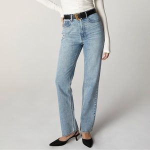 100% Cotton NWT RAE High-Rise Straight Leg Jeans in Nostalgia 26
